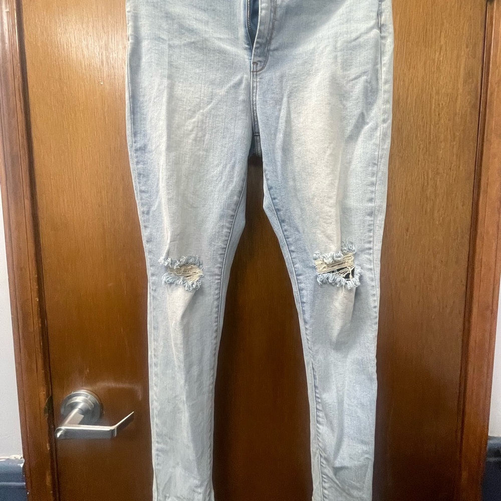 Swank A Posh Light Blue Distressed Jeans